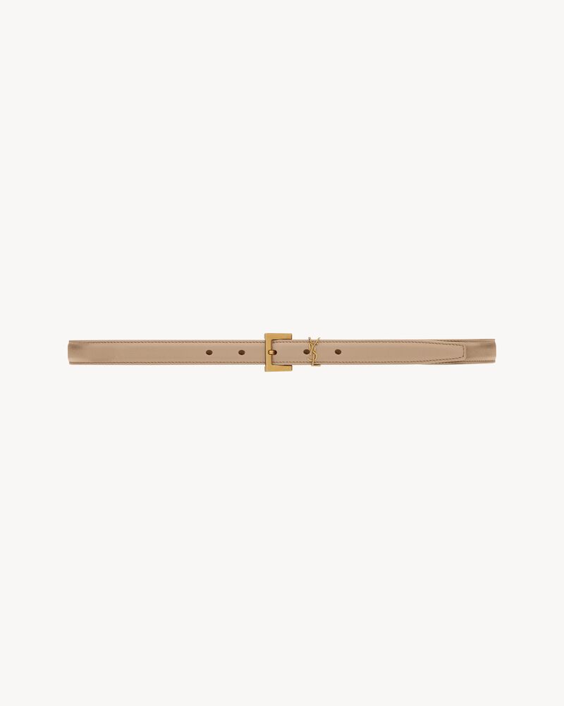 cassandre thin belt with square buckle in box saint laurent leather - Image 1